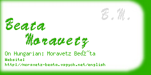 beata moravetz business card